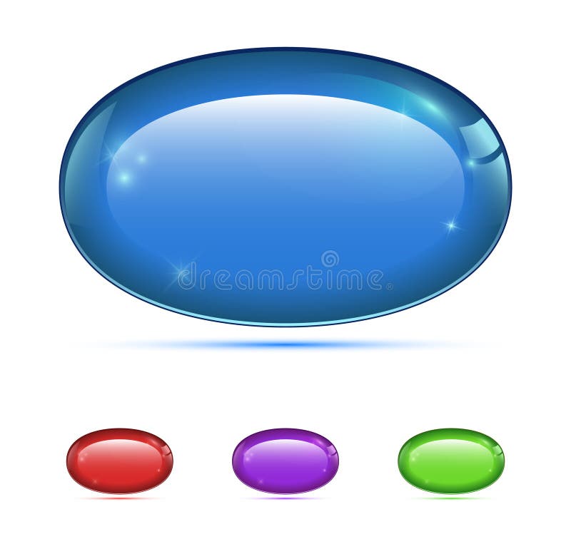Grupo dos botões 3d coloridos Ícones para o Web
