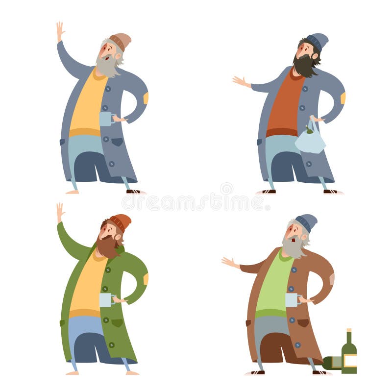 Grupo dos sem-abrigo ilustração do vetor Grupo dos sem-abrigo ilustração do vetor
