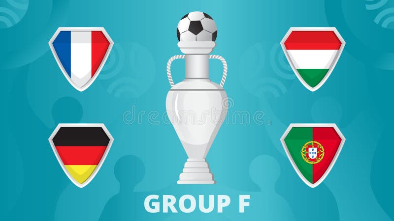 grupo de futebol europeu definir bandeiras de países do futebol europeu  2020 e grupos de equipes no conjunto de vetores de fundo do torneio 2436503  Vetor no Vecteezy