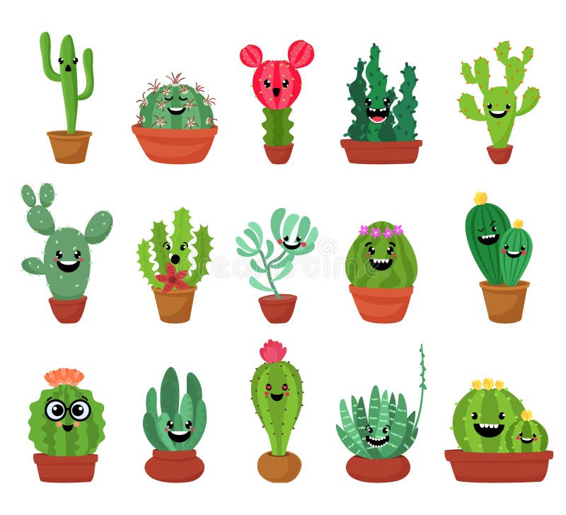 Cactus Face Ilustrações, Vetores E Clipart De Stock – (4,841 Stock