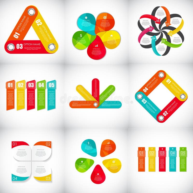 Grupo grande de moldes da bandeira de Infographic para o seu ilustração do vetor Grupo grande de moldes da bandeira de Infographic para o seu ilustração do vetor