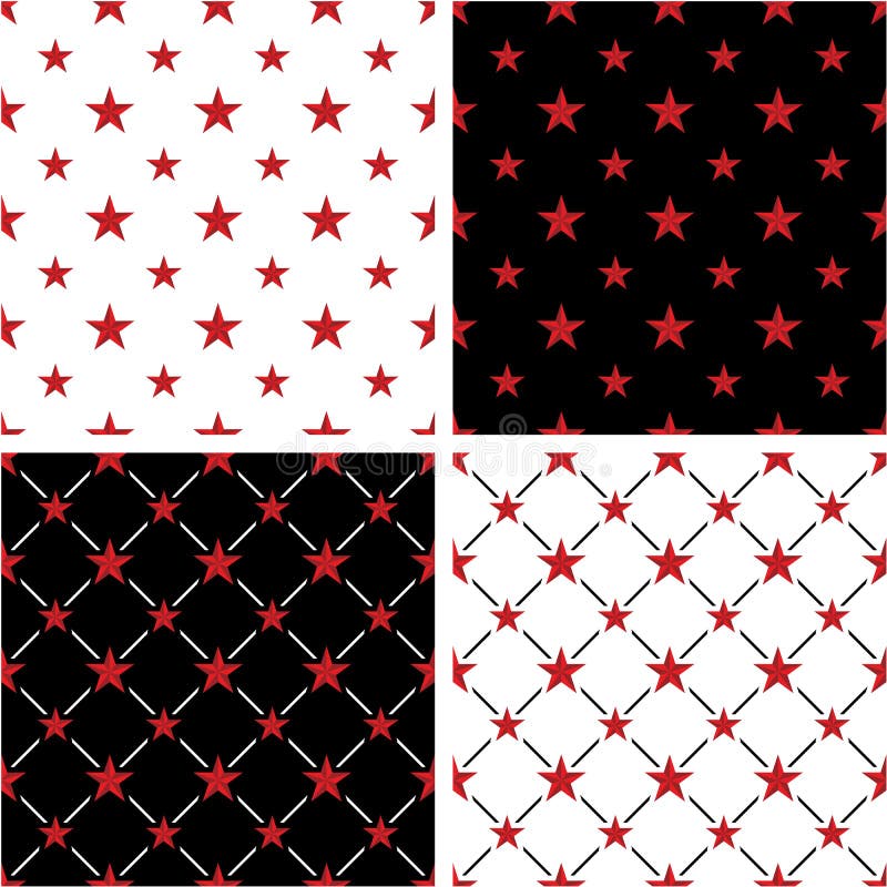 Grupo sem emenda grande & pequeno da estrela náutica da cor vermelha do teste padrão ilustração do vetor Grupo sem emenda grande & pequeno da estrela náutica da cor vermelha do teste padrão ilustração do vetor