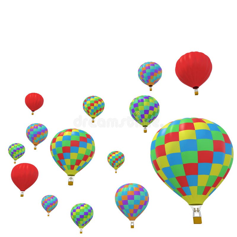 Grupowy kolorowy balon odizolowywający na białym tle ilustracji Grupowy kolorowy balon odizolowywający na białym tle ilustracji