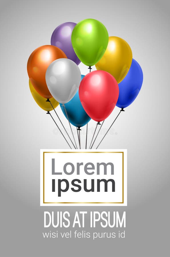 Grupp av färgrika ballonger över bakgrund med kopieringsutrymme vektor illustrationer Grupp av färgrika ballonger över bakgrund med kopieringsutrymme vektor illustrationer