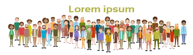 Grupp av person som tillhör en etnisk minoritet för blandning för Businesspeople för folkmassa för affärsfolk olik stor royaltyfri illustrationer Grupp av person som tillhör en etnisk minoritet för blandning för Businesspeople för folkmassa för affärsfolk olik stor royaltyfri illustrationer