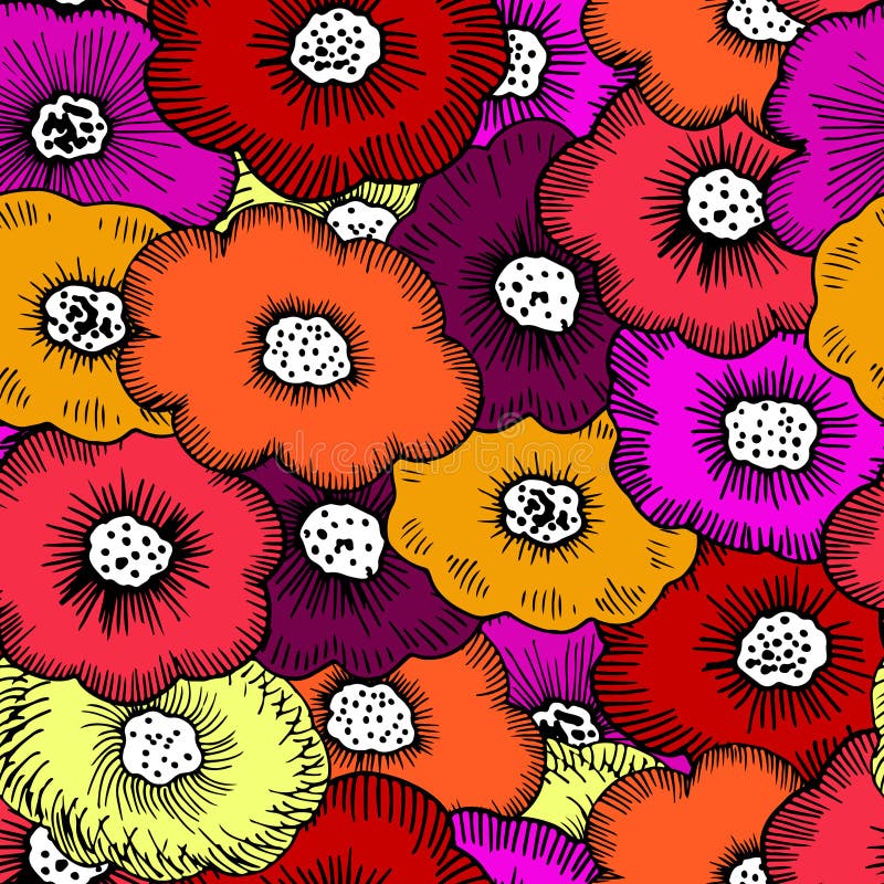 Grupp av skraj blom- royaltyfri illustrationer Grupp av skraj blom- royaltyfri illustrationer