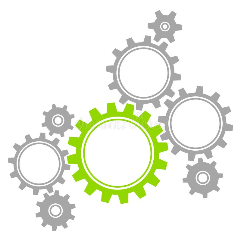 Gruppe der Achten-Grafik übersetzt Gray And Green vektor abbildung Gruppe der Achten-Grafik übersetzt Gray And Green vektor abbildung