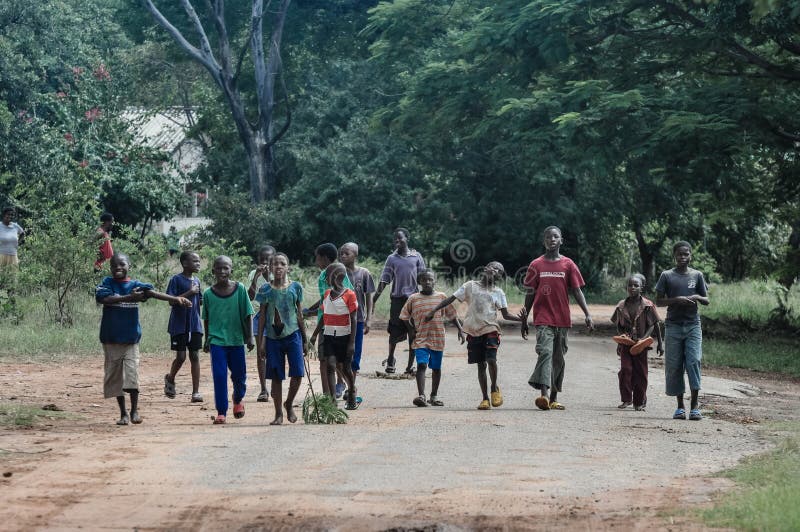 Gruppe von Kindern, Afrika, Simbabwe