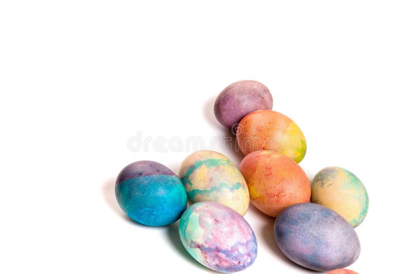 Gruppe von Ostern malte Eier auf wei?em Hintergrund lizenzfreie stockbilder Gruppe von Ostern malte Eier auf wei?em Hintergrund lizenzfreie stockbilder