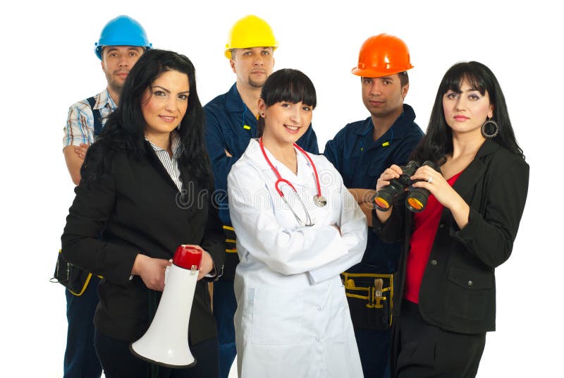Gruppe von Personen mit verschiedenen Jobs lizenzfreies stockfoto Gruppe von Personen mit verschiedenen Jobs lizenzfreies stockfoto