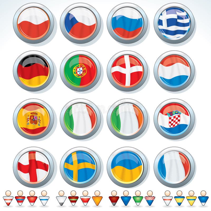 Gruppi di euro 2012 illustrazione di stock Gruppi di euro 2012 illustrazione di stock