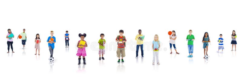 Gruppo di andare a scuola dei bambini immagini stock Gruppo di andare a scuola dei bambini immagini stock