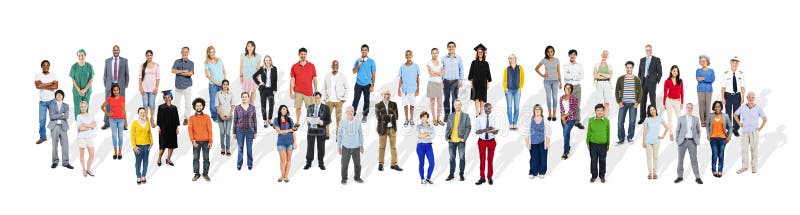 Gruppo di diversa gente multietnica con il concetto di lavori differente