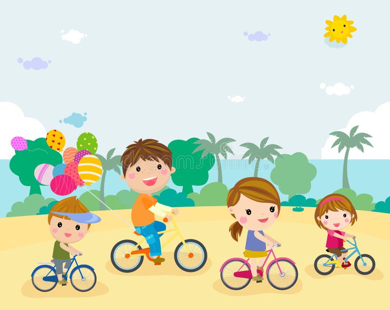 Gruppo di persone il ciclismo royalty illustrazione gratis Gruppo di persone il ciclismo royalty illustrazione gratis