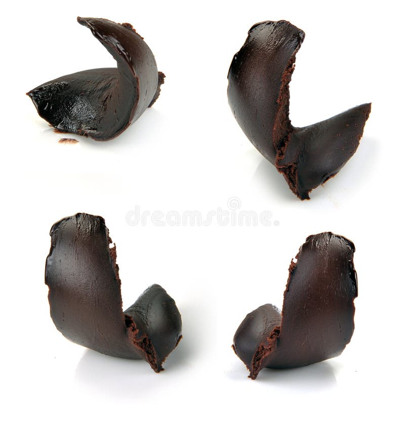 Gruppo di trucioli del cioccolato immagini stock Gruppo di trucioli del cioccolato immagini stock
