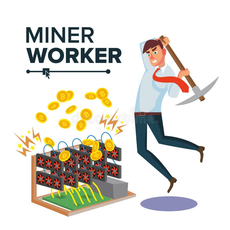 Gruvarbetareaffärsman Vector Cryptocurrency och elektroniska pengar Gräva som får faktiska mynt Plan tecknad filmillustration vektor illustrationer Gruvarbetareaffärsman Vector Cryptocurrency och elektroniska pengar Gräva som får faktiska mynt Plan tecknad filmillustration vektor illustrationer