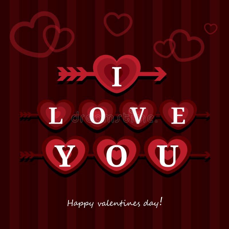 Grußkarte ich liebe dich glückliche Valentine Day-Vektorillustration Musterdesign Flieger oder Einladung vektor abbildung Grußkarte ich liebe dich glückliche Valentine Day-Vektorillustration Musterdesign Flieger oder Einladung vektor abbildung