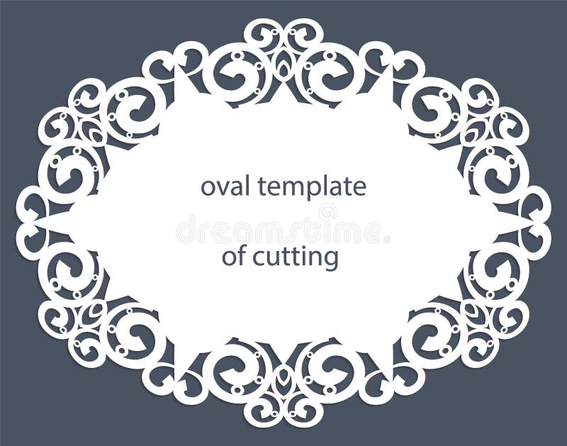 Grußkarte mit dekorativer ovaler Grenze, Doily des Papiers unter dem Kuchen, Schablone für den Schnitt, Heiratseinladung, dekorat vektor abbildung Grußkarte mit dekorativer ovaler Grenze, Doily des Papiers unter dem Kuchen, Schablone für den Schnitt, Heiratseinladung, dekorat vektor abbildung