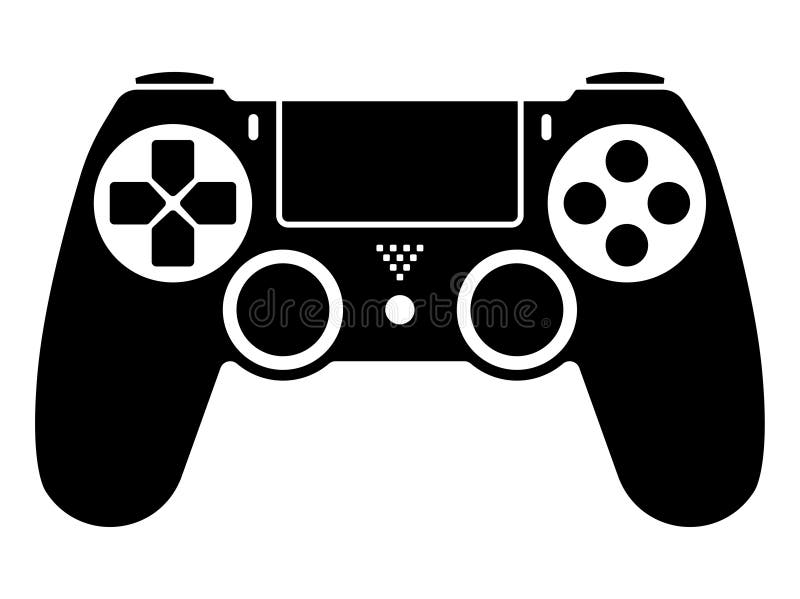 Gry wideo ps4 Kontroler gamepad płaskie ikony dla aplikacji i witryn internetowych ilustracja wektor