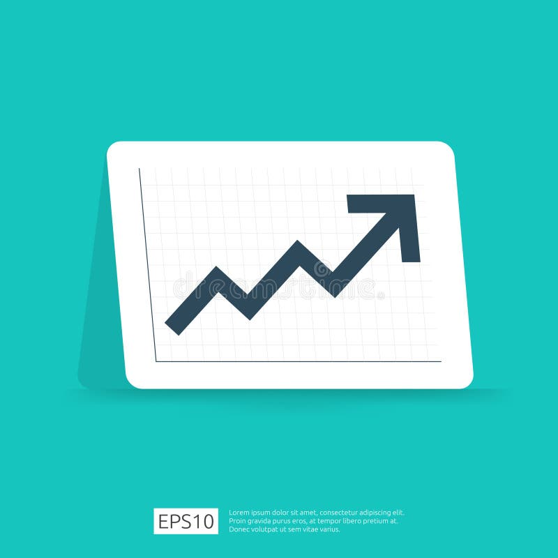gráfico da estatística da seta do aumento para o lucro de negócio ou o crescimento da renda do salário Carta de desempenho da fin ilustração stock gráfico da estatística da seta do aumento para o lucro de negócio ou o crescimento da renda do salário Carta de desempenho da fin ilustração stock