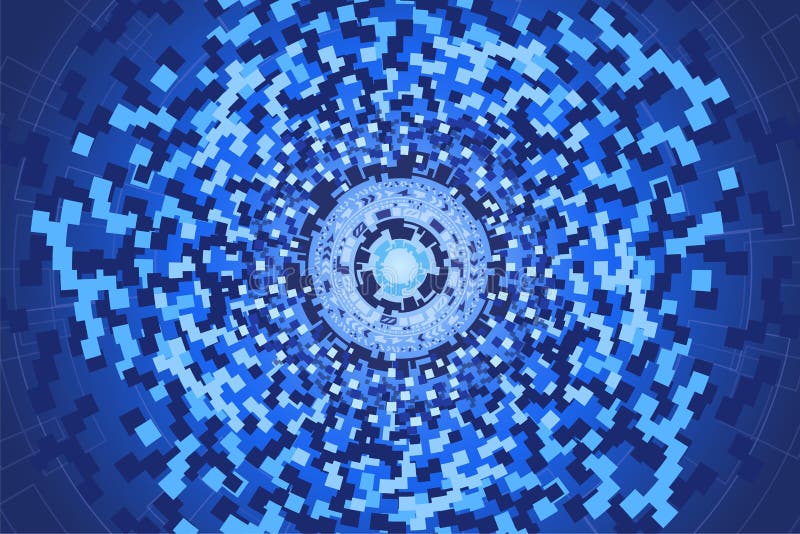 Conceito de tecnologia gráfica e de dados digitais ilustração do vetor