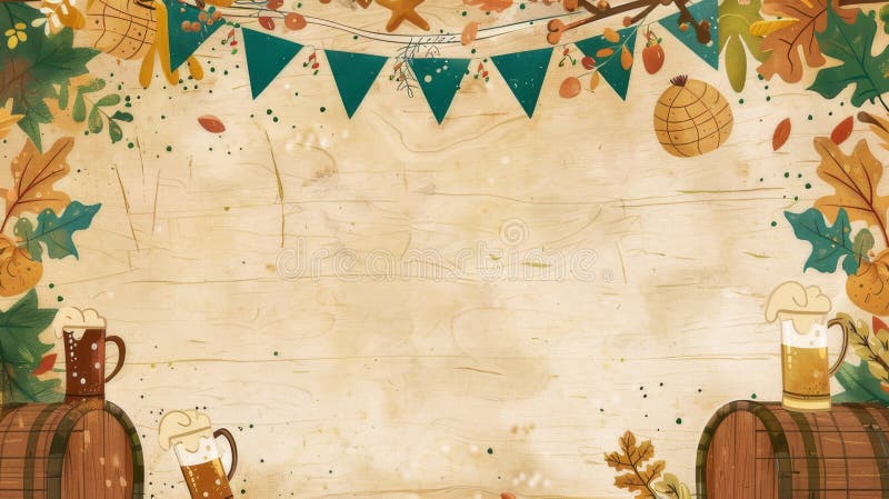 Gráfico de fondo festivo de oktoberfest para webshops que celebran la tradición libre illustration