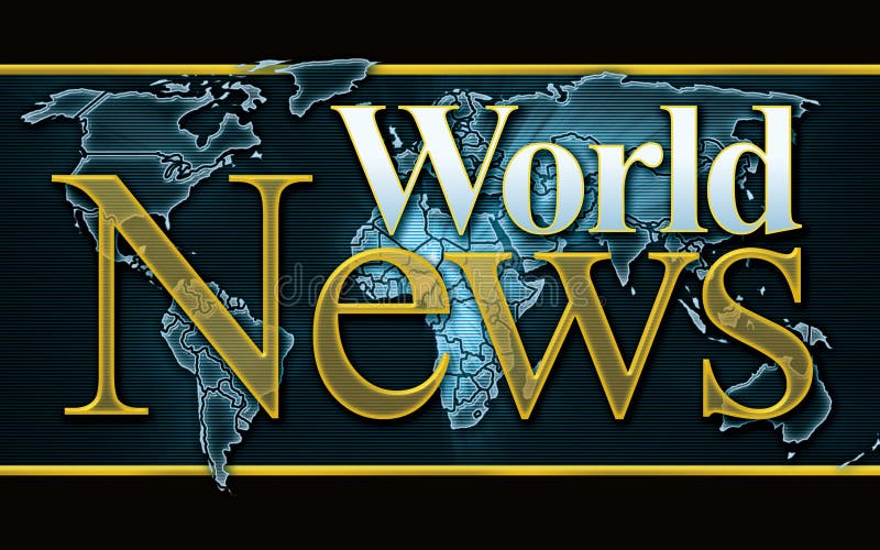 Gráfico de las noticias de mundo stock de ilustración Gráfico de las noticias de mundo stock de ilustración