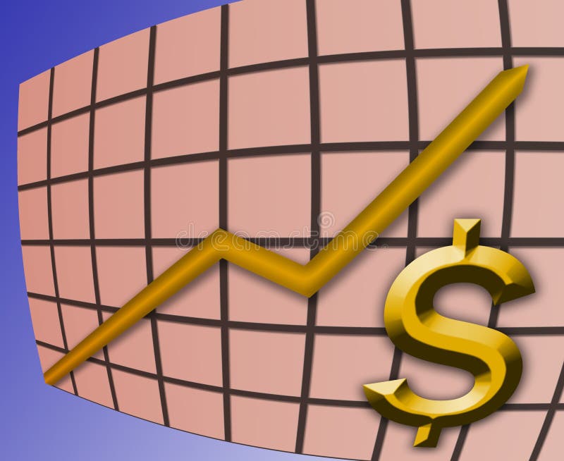 Gráfico de levantamiento del dólar libre illustration Gráfico de levantamiento del dólar libre illustration