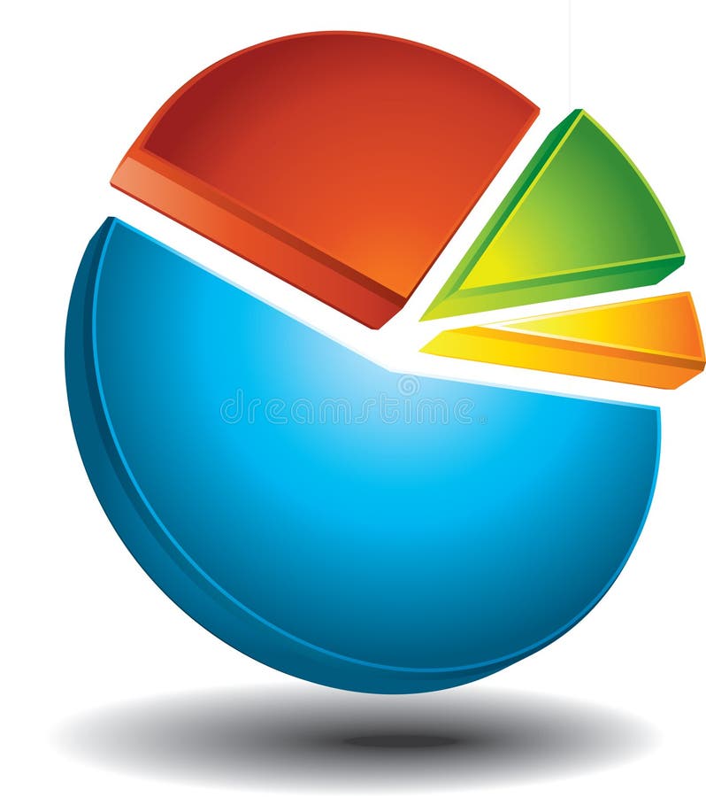 Gráfico circular de negocios stock de ilustración