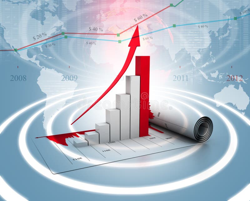Gráfico de crecimiento empresarial libre illustration