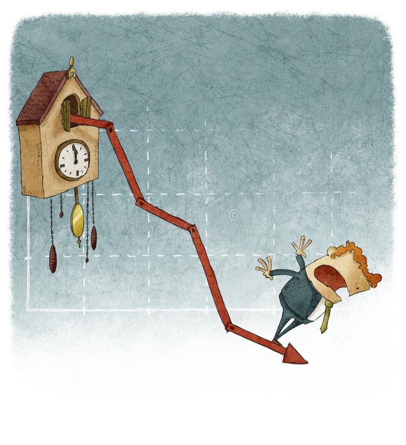 Gráfico de crecimiento del reloj de cuco libre illustration