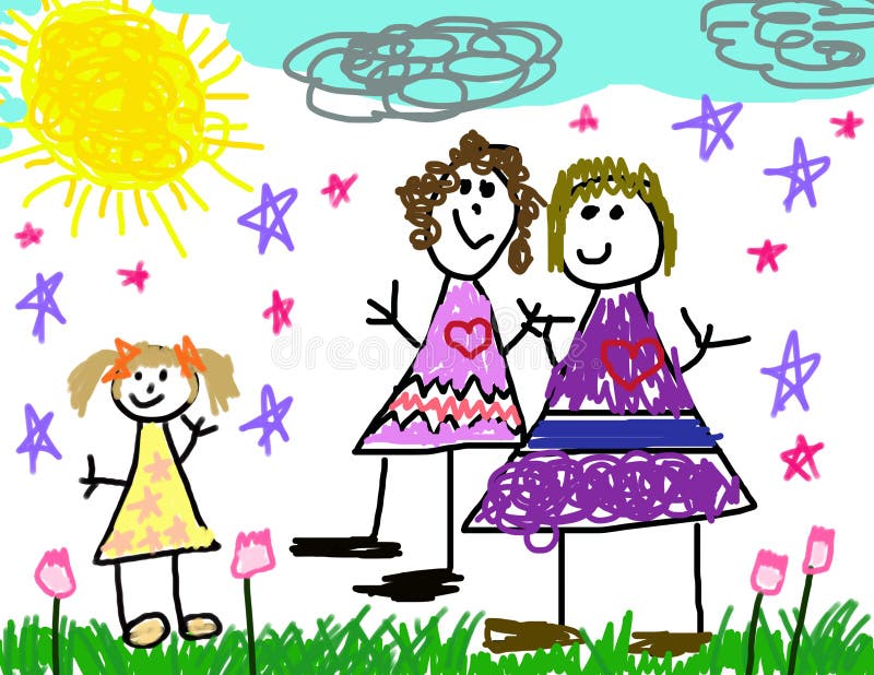 Gráfico del niño de su familia ilustración del vector Gráfico del niño de su familia ilustración del vector