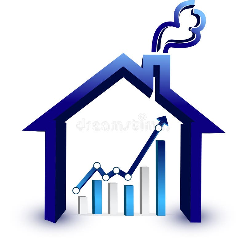 Gráfico dos preços da habitação ilustração stock Gráfico dos preços da habitação ilustração stock