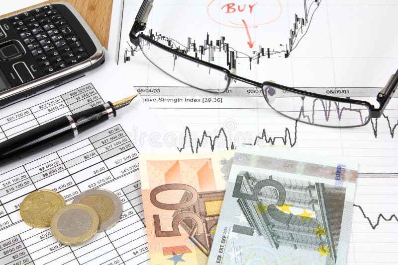 Gráfico financeiro imagens de stock royalty free