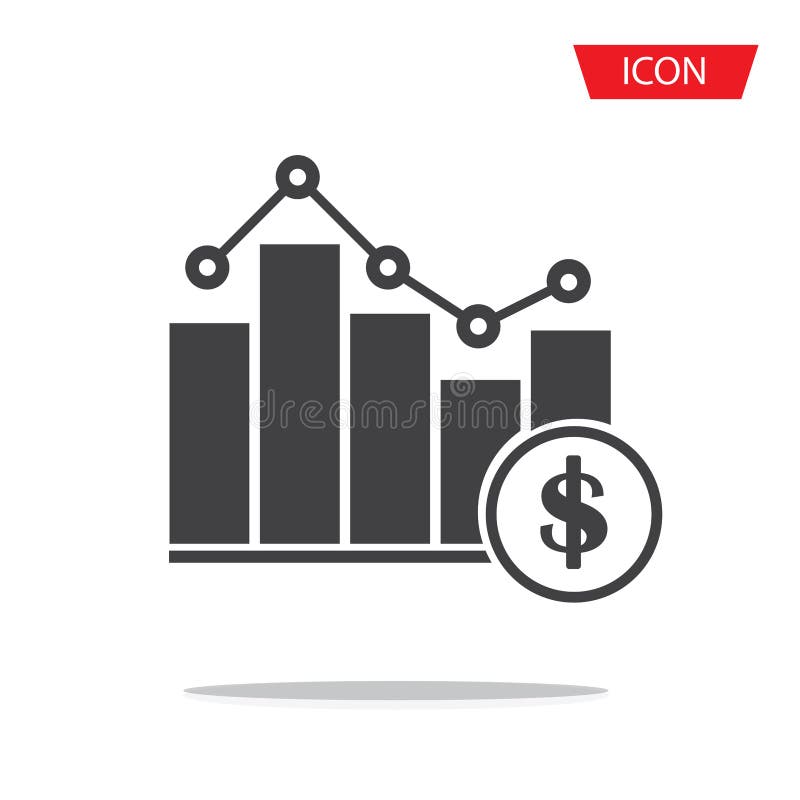 Gráfico financiero de la carta de barra del éxito del dólar que crece el icono de la flecha libre illustration Gráfico financiero de la carta de barra del éxito del dólar que crece el icono de la flecha libre illustration