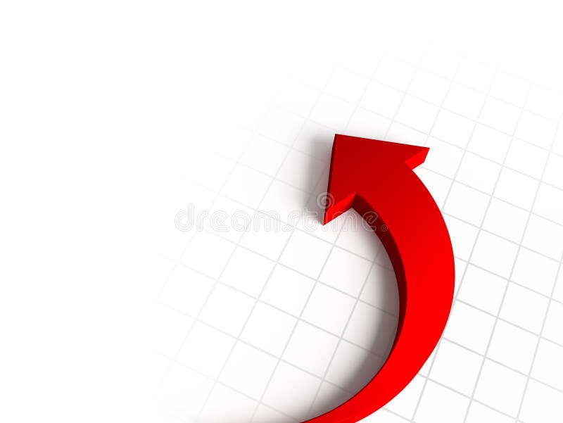Gráfico de seta vermelha ilustração stock