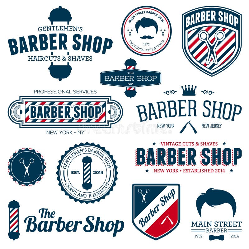 Gráficos de barbearia ilustração stock