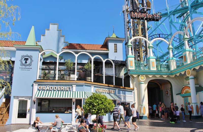 GrÃ¶na Lund in Stockholm stock foto's