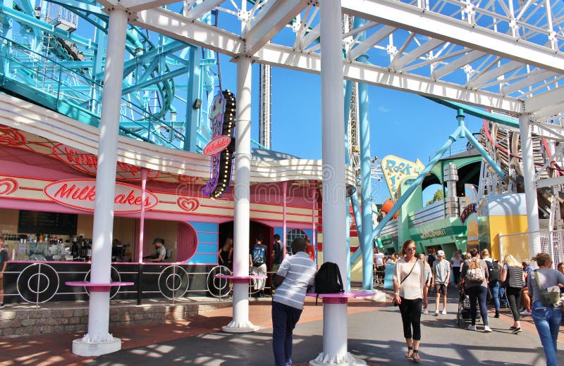 GrÃ¶na Lund in Stockholm royalty-vrije stock fotografie