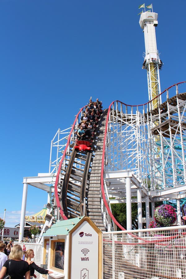 GrÃ¶na Lund in Stockholm stock fotografie