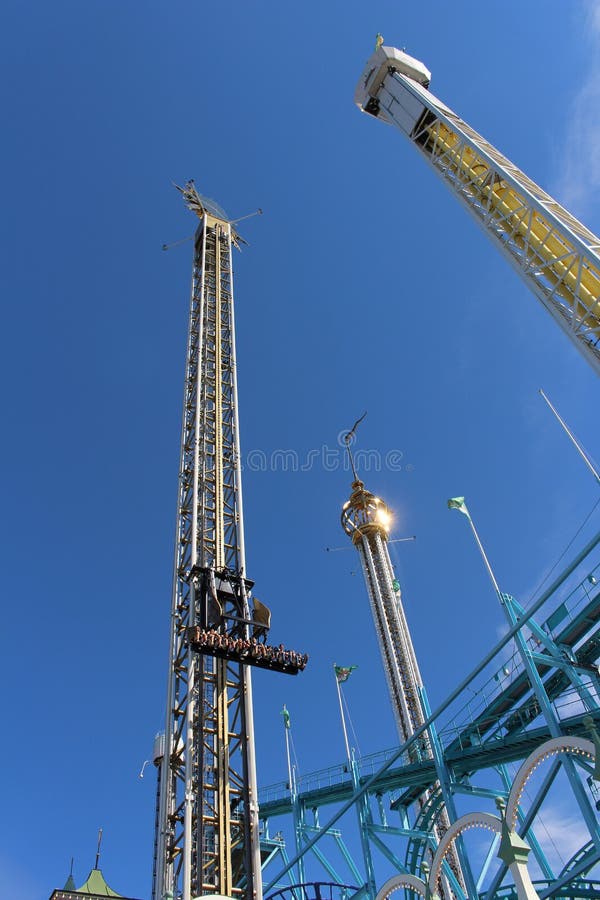 GrÃ¶na Lund in Stockholm stock foto's