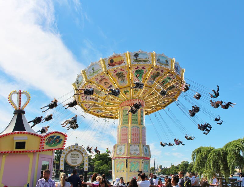 GrÃ¶na Lund in Stockholm stock foto