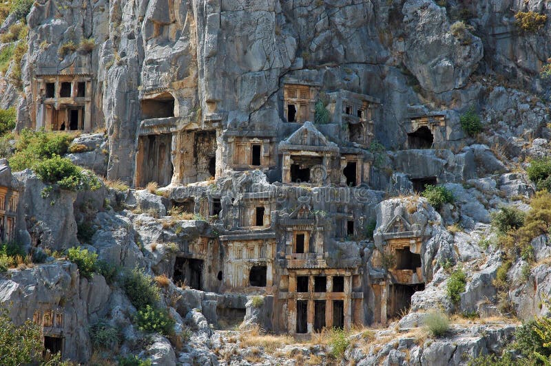 Unusual graves in Myra, Turkey. Unusual graves in Myra, Turkey