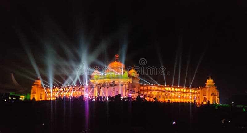 Gränsmärke av Bangalore, Vidhana Soudha arkivfoton Gränsmärke av Bangalore, Vidhana Soudha arkivfoton