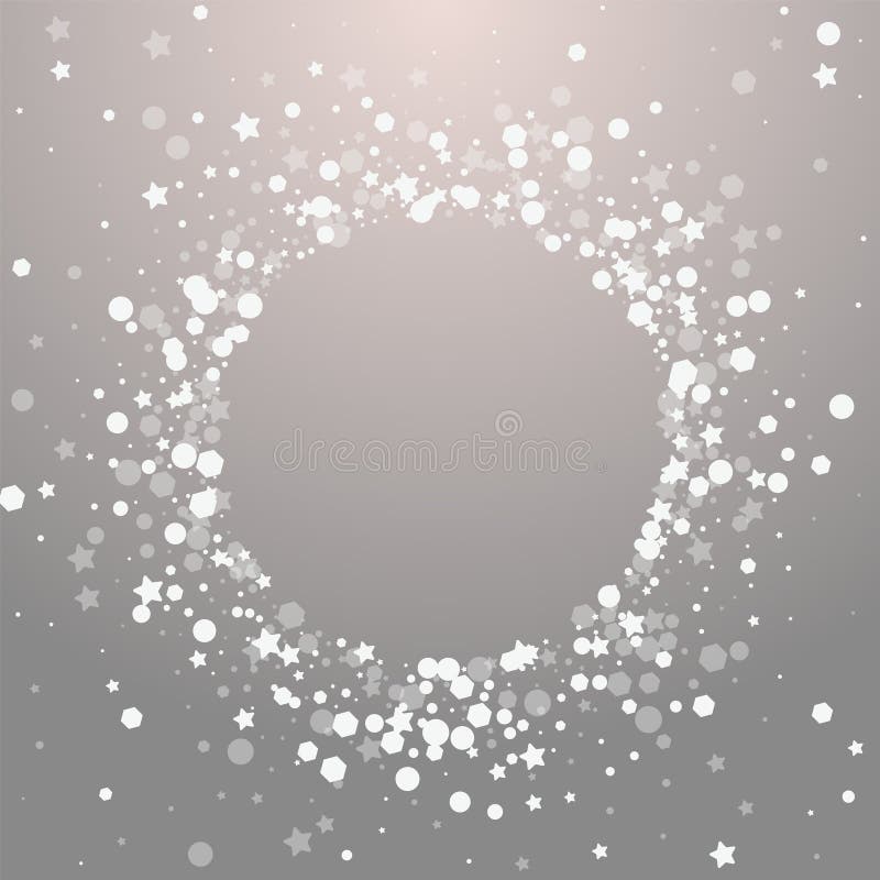 Grå bakgrund för snöflingvektorgrått. silver vektor illustrationer