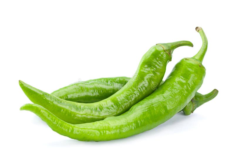 Grön chilipeppar royaltyfria bilder