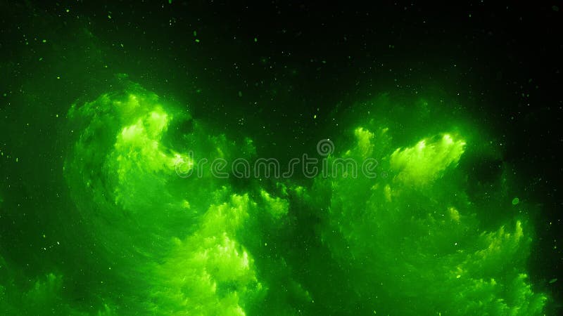 Gr? n gl? dande nebulosafractalbakgrund vektor illustrationer