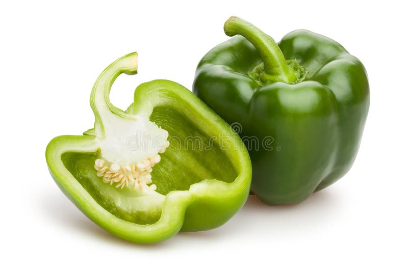 Grön spansk peppar arkivbilder