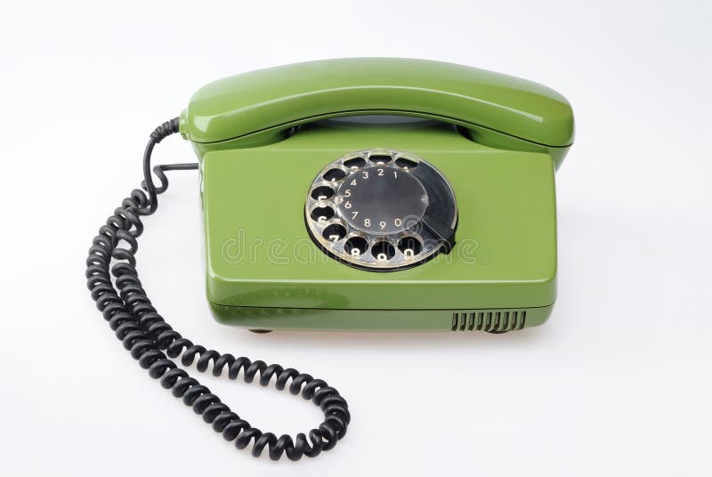 Grön telefontappning royaltyfri bild