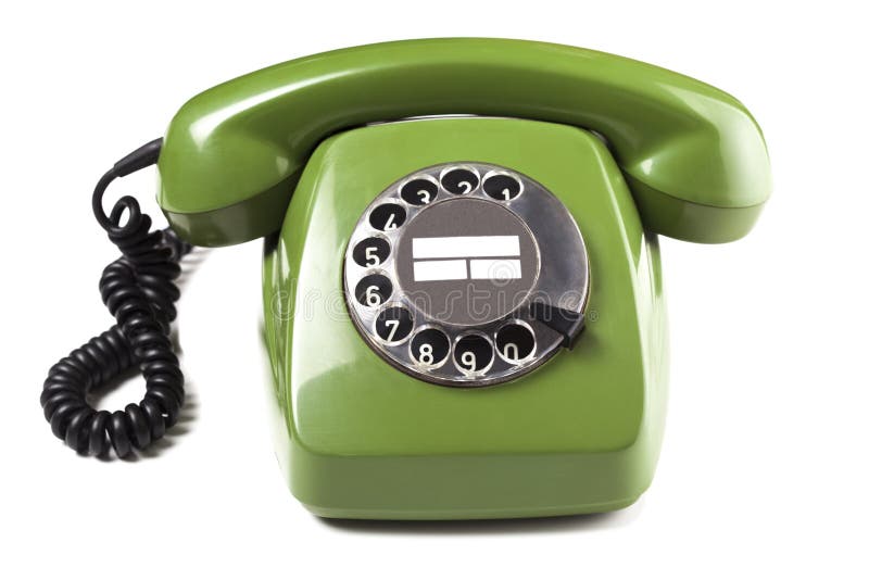 Grön telefontappning arkivbild